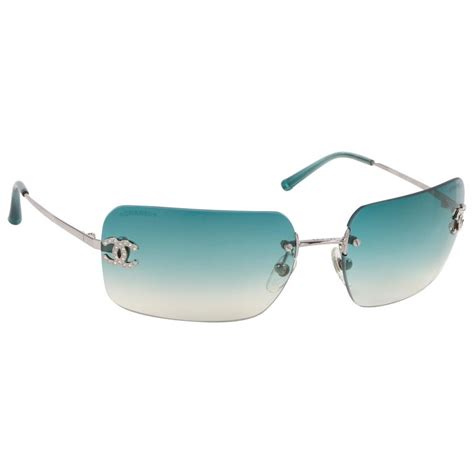 chanel crystal rimmed sunglasses|chanel rimless sunglasses women.